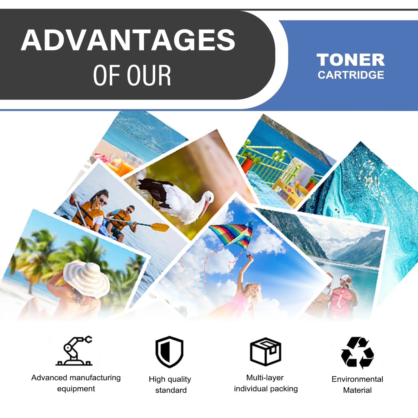 210A W2100A Toner Cartridge 4-Pack Compatible for 210A W2100A Toner Cartridges for Color Laser Pro 4201, Color Laser Pro MFP 4301 Series Printer (1 Black, 1 Cyan, 1 Magenta, 1 Yellow)