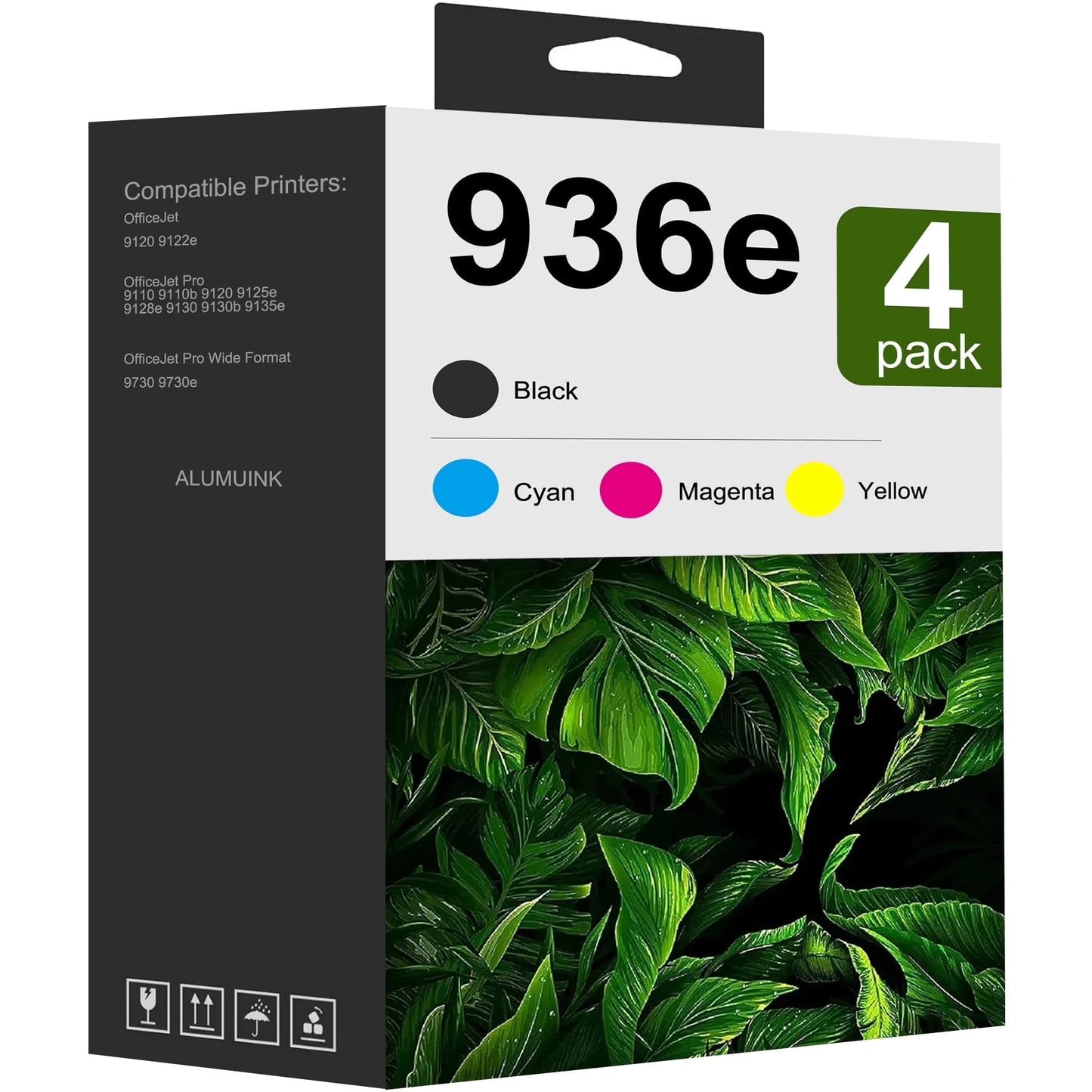 936e Ink 4 Pack Compatible for HP 936e Ink Cartridge for 9120 9122e Printer (Black Cyan Magenta Yellow）