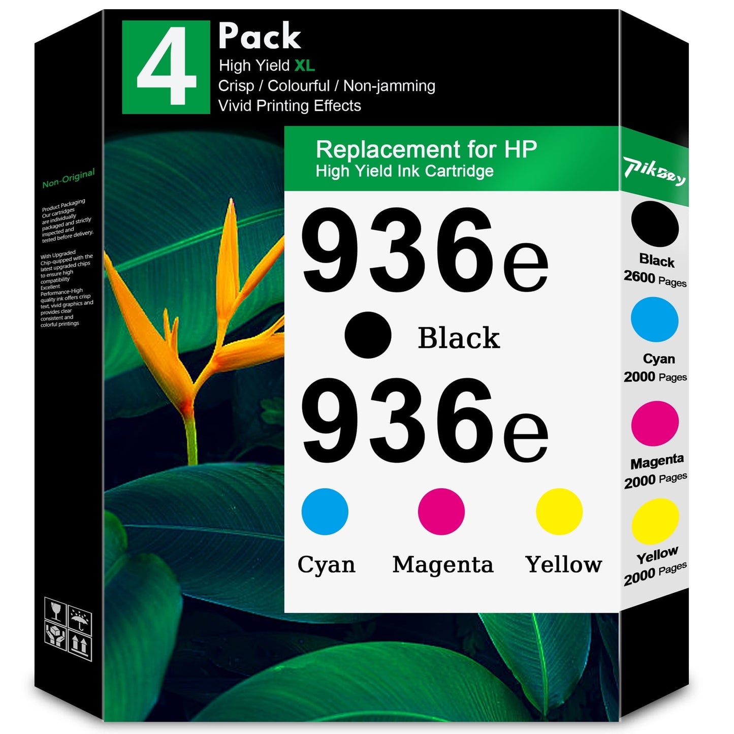 936e Ink Cartridges (4 Pack,1 Black/1 Cyan/1 Magenta/1 Yellow) Compatible for HP 936 936e Ink Cartridgefor HP OfficeJet Pro 9110 9120 9122 9125 9128 9130 9135 9730 Printers
