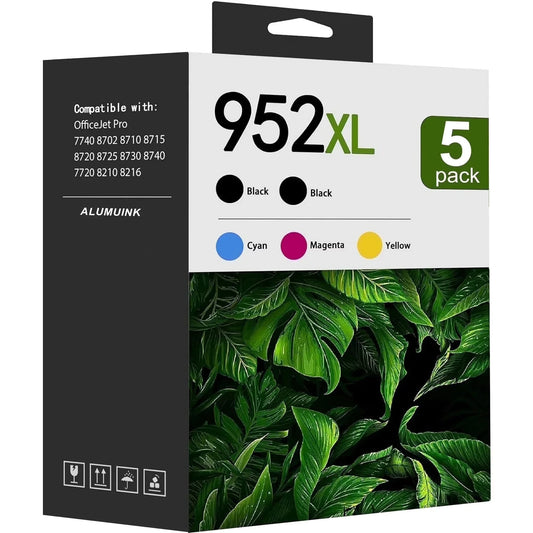 952 XL Ink Cartridge Compatible for HP 952 Combo Ink Cartridges for Office Jet Pro 8720 8710 Printer