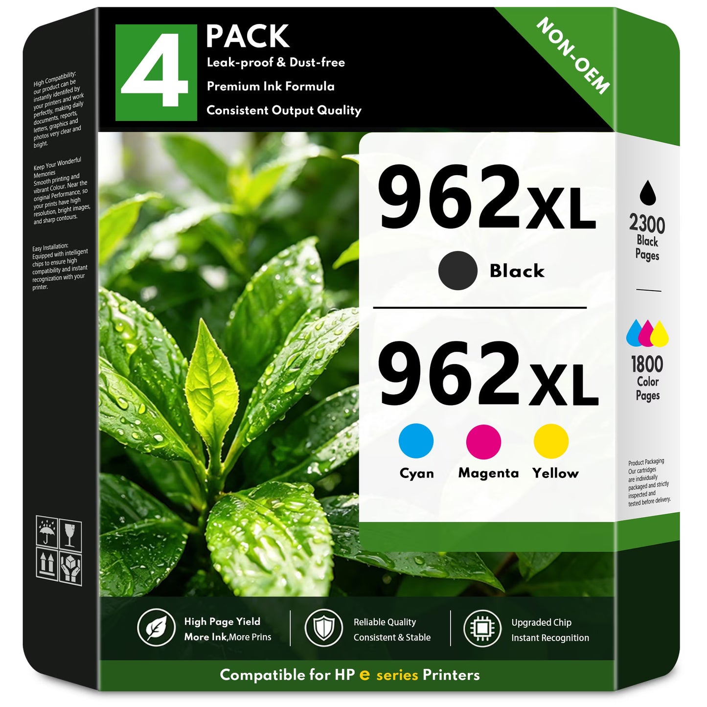 962XL Ink Cartridges Combo Pack Compatible for HP962 XL Ink Cartridges 962 Ink for OfficeJet 9010 9015e 9029e Printers(4 Pack)