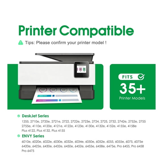 67 67xl Ink Cartridges Black/Color Combo Pack 2800e 2755e Compatible for HP67 XL for HP Deskjet 2800e 6055e 2855e 2755e 6000 4255e 2700 4155e 2827e 2700e 6400 6458 6458e Printer (1 Black,1 Tri-Color)