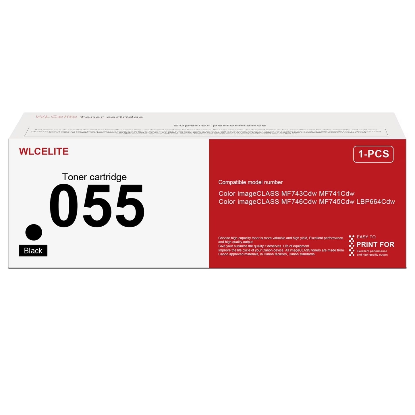 CRG 055 Toner Cartridge Compatible for Canon 055 Toner Cartridges Black for MF743Cdw MF741Cdw Printer
