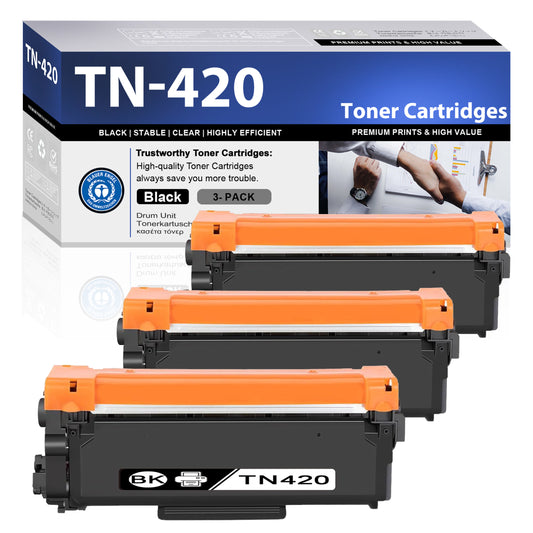 TN420 Toner Cartridges 2 Pack Black ZXTZX Compatibles for Brother TN420 Toner HL-2270DWMFC-7860DW Series Printers