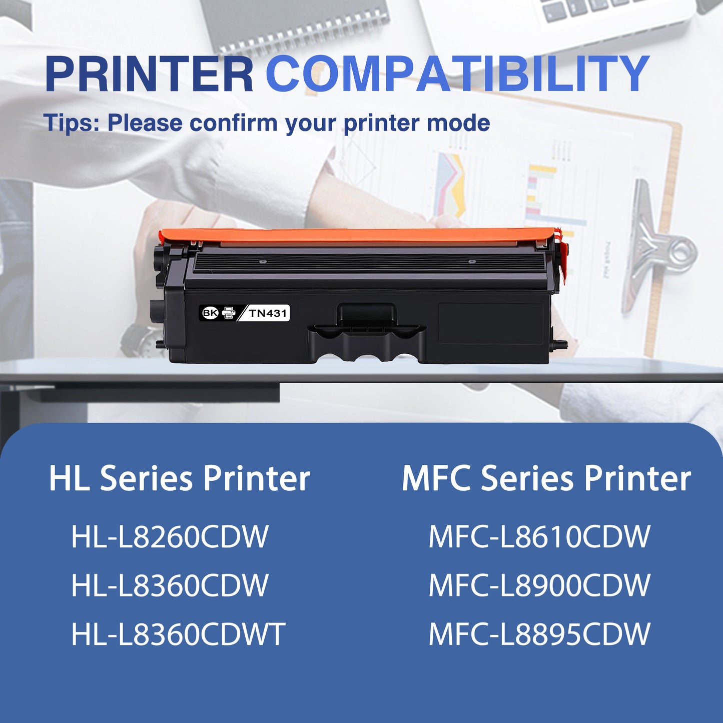 5 Pack TN431 Toner Cartridges ZXTZX Compatibles for Brother TN431 Toner HL-L8260CDW MFC-L8610CDW Series Printers (2*Black 1*Cyan 1*Magenta 1*Yellow)