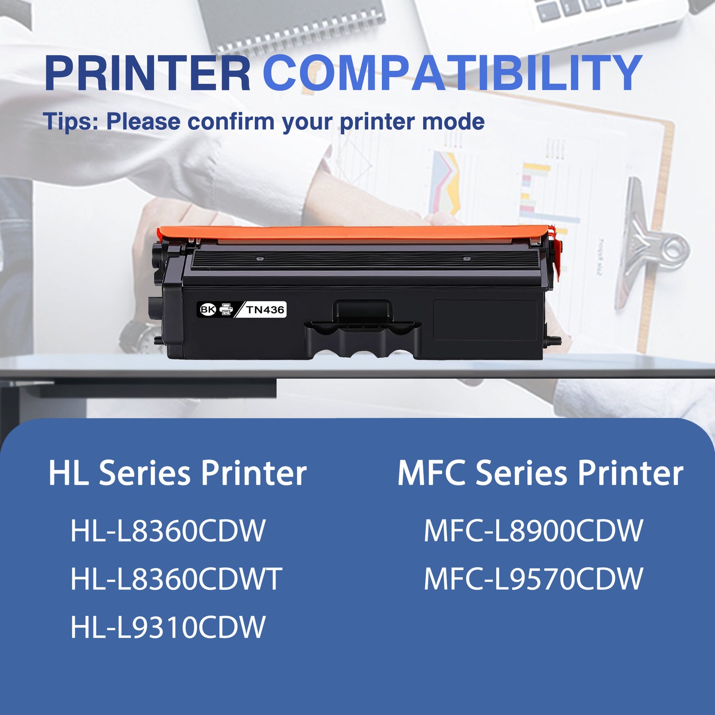 TN436 ZXTZX Toner Cartridges Compatibles for Brother TN436 Toner HL-L8360CDW MFC-L8900CDW Series Printers 6 Pack ( 2Cyan 2Magenta 2Yellow)