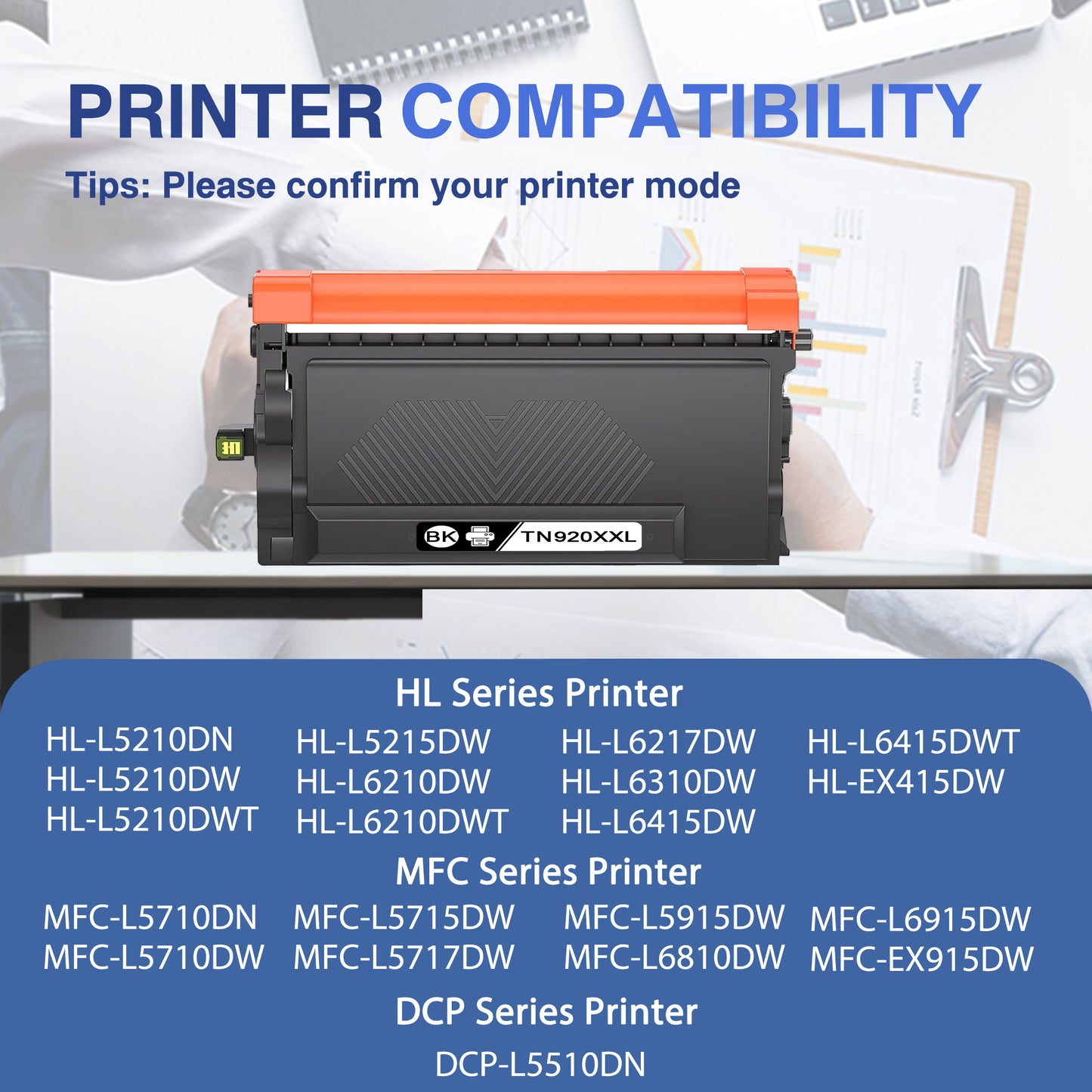 TN920XXL Toner Cartridge ZXTZX Compatibles for Brother TN920 TN920XL TN-920XXL Compatibles for HL-L5215DW MFC-L5710DN Series Printers Black 1 Pack