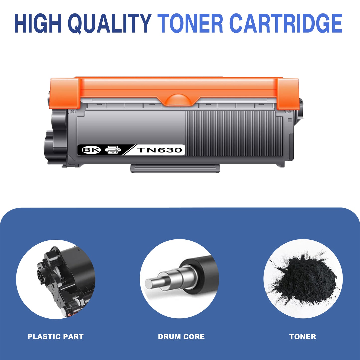 TN630 Toner Cartridge ZXTZX Compatibles for Brother TN630 Standard Yield Black Works with Brother HL-L2360DW MFC-L2685DW HL-L2340DW MFC-L2700DW Series Printers 6 Pack