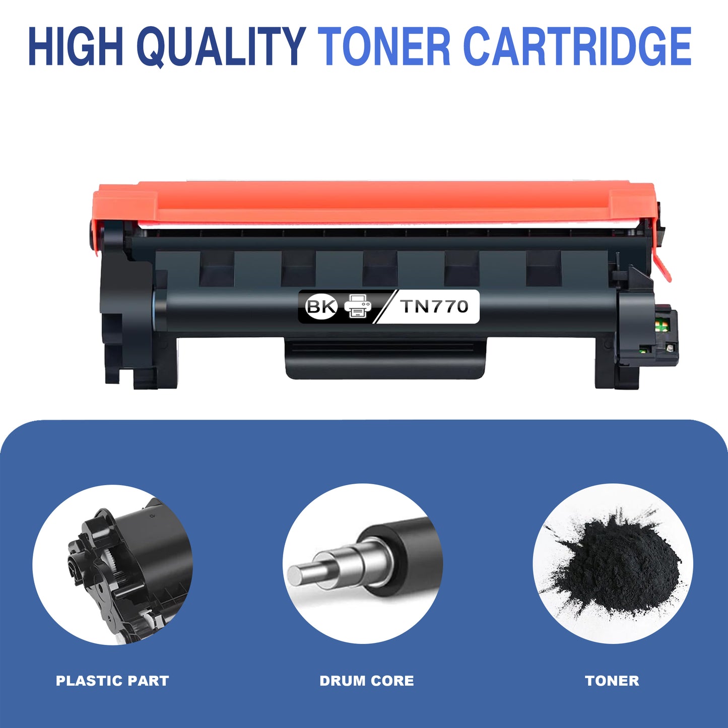 TN770 2 Pack Toner Cartridges ZXTZX Compatibles for Brother TN770 Toner HL-L5215DW MFC-L2750DWXL Series Printers
