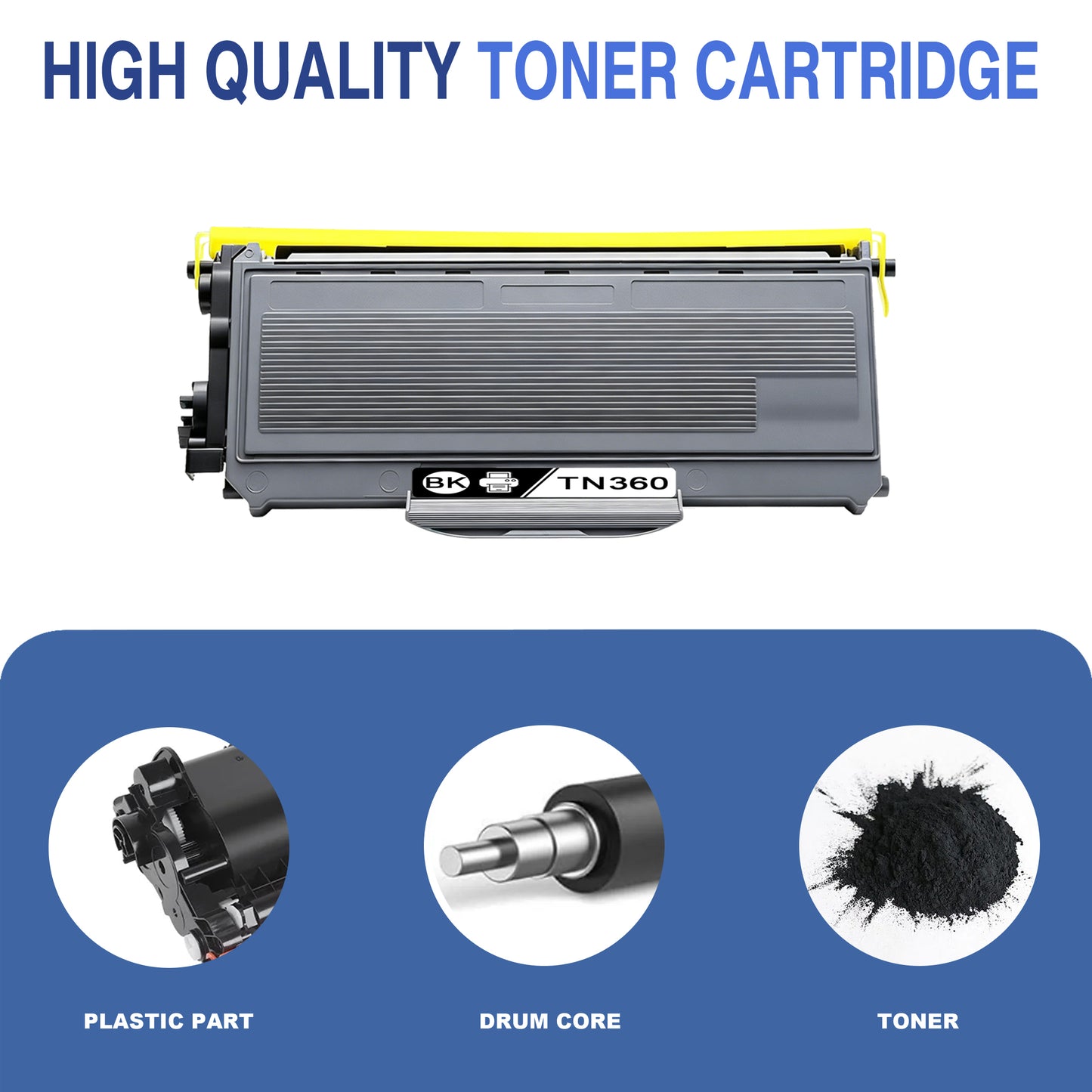 TN360 Toner Cartridge ZXTZX Compatibles for Brother TN360 Compatibles for MFC-7840W HL-2170W Series Printers 1 Pack Black