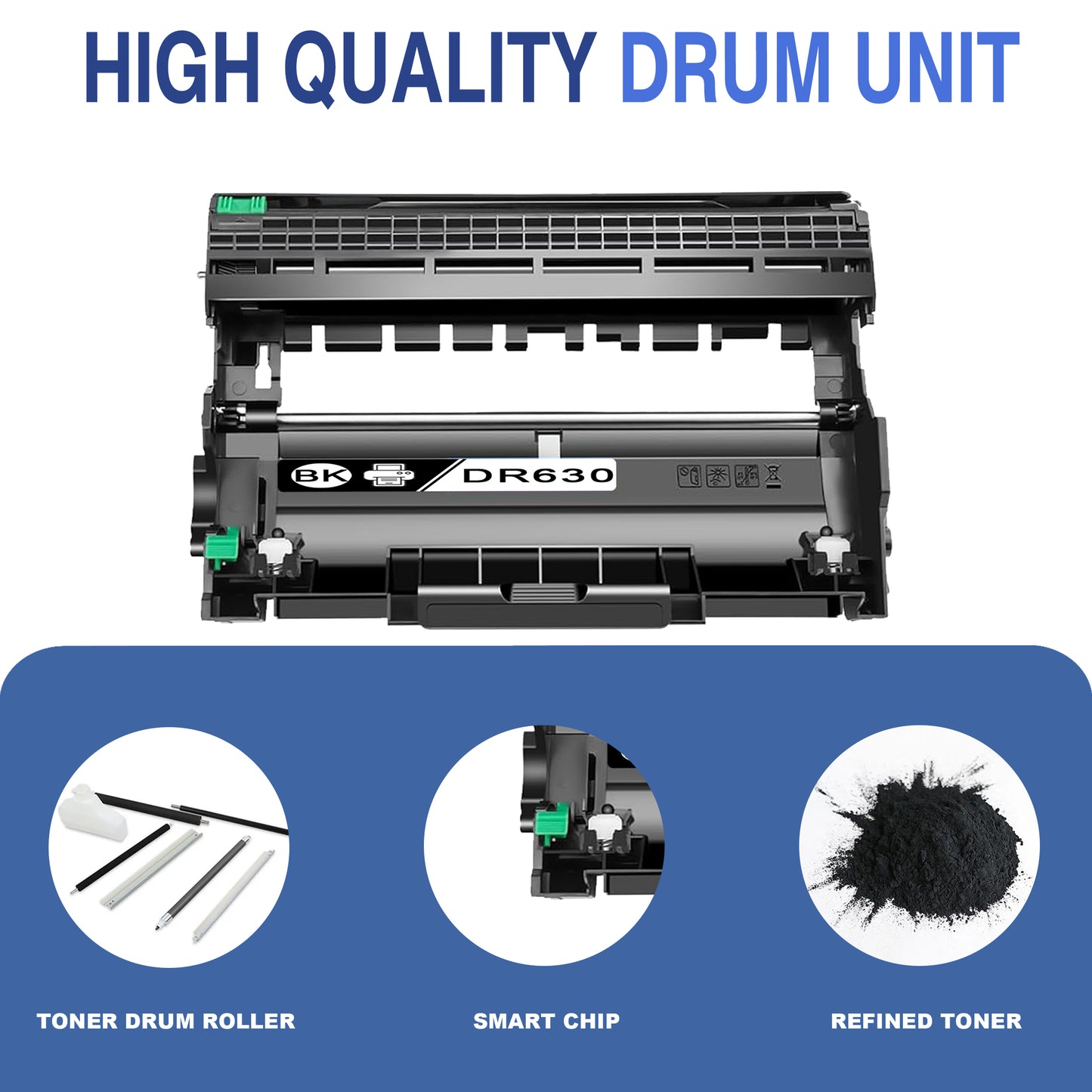 DR630 Drum Unit Black ZXTZX Compatible for Brother for HL-L2360DW MFC-L2705DW Series Printers 4 Pack