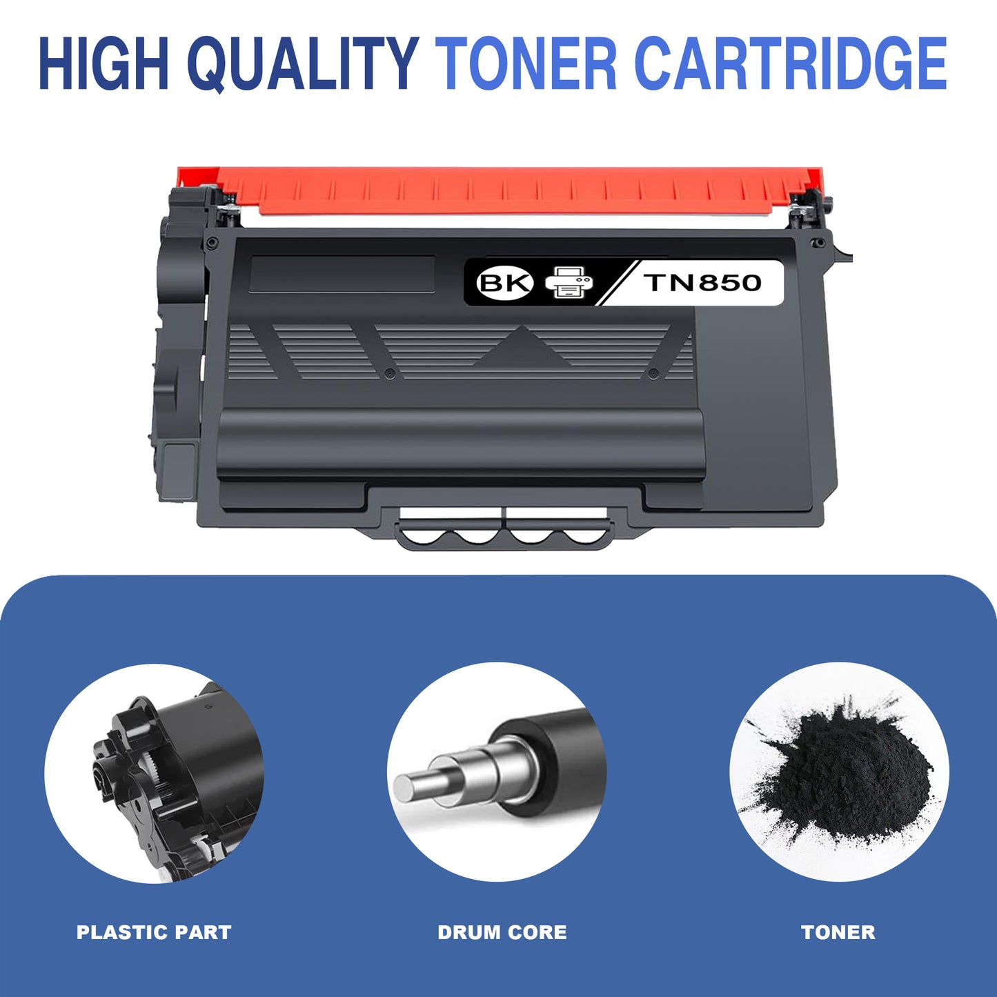 TN850 Toner Cartridge ZXTZX Compatibles for Brother TN-850 Compatibles for HL-L6400DWT MFC-L6700DW Series Printers 2 Pack Black