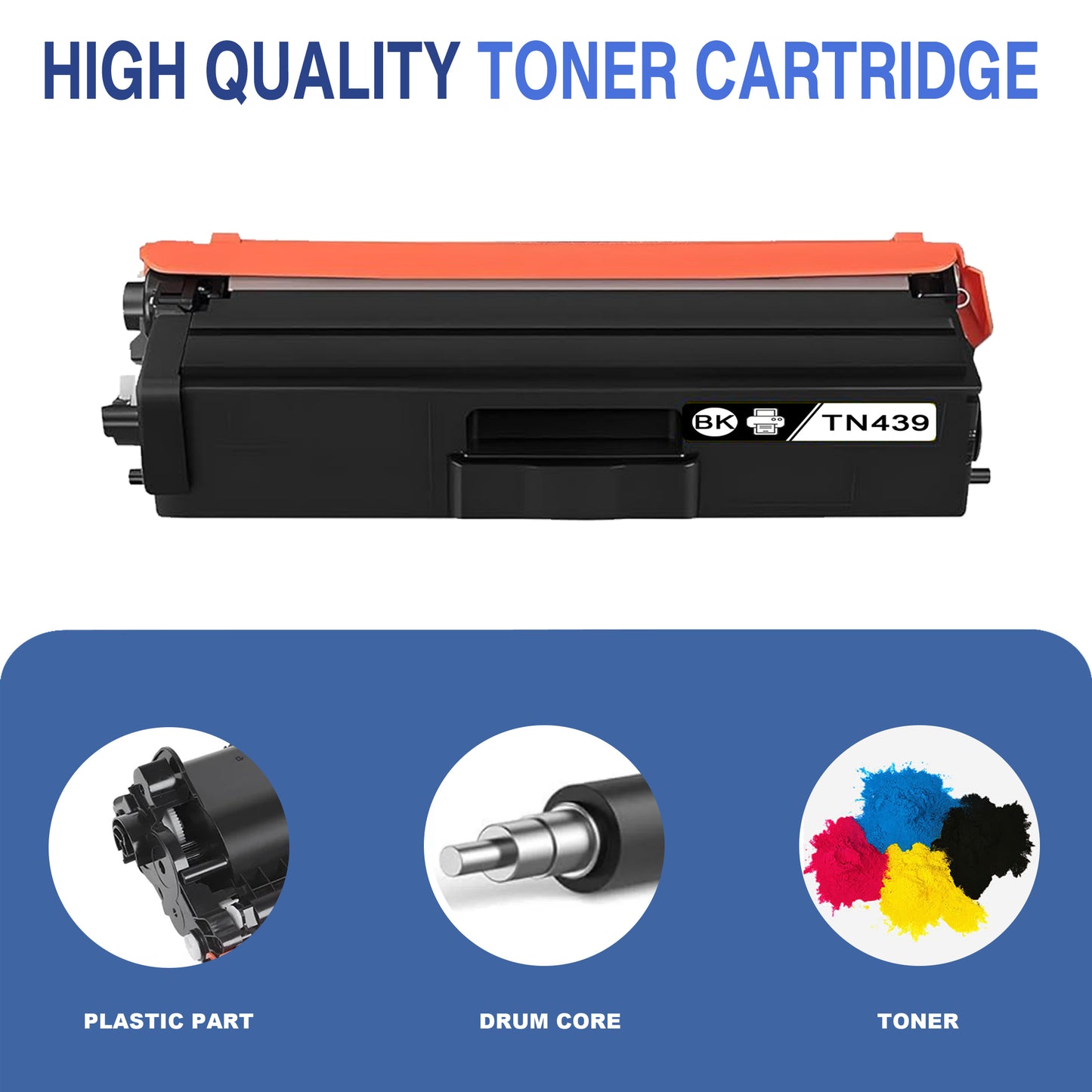 TN439 Toner Cartridges ZXTZX Compatibles for Brother TN439 Toner HL-L9310CDW MFC-L8610CDW Series Printers 4 Pack(Black Cyan Magenta Yellow))