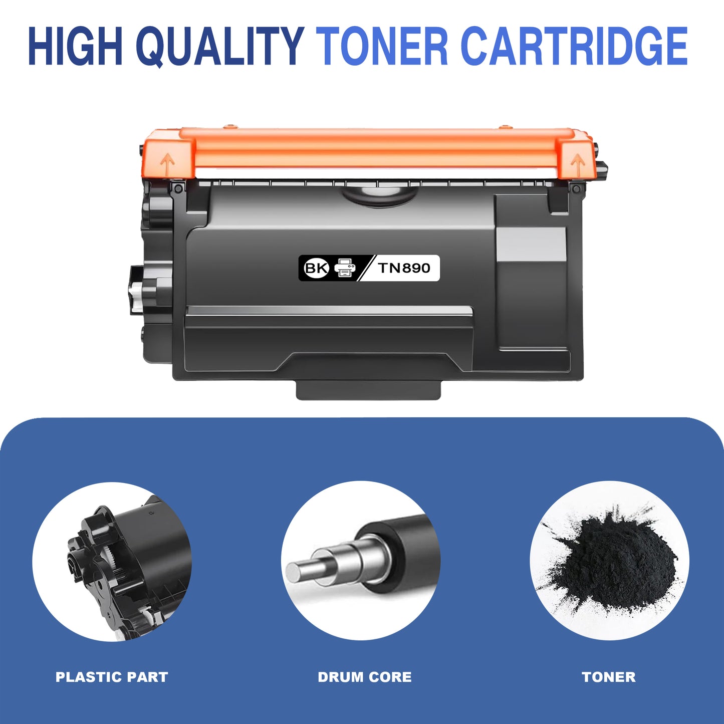 TN890 Toner Cartridge ZXTZX Compatibles for Brother TN-890 Compatibles for HL-L6250DW MFC-L6900DW Series Printers 1 Pack Black