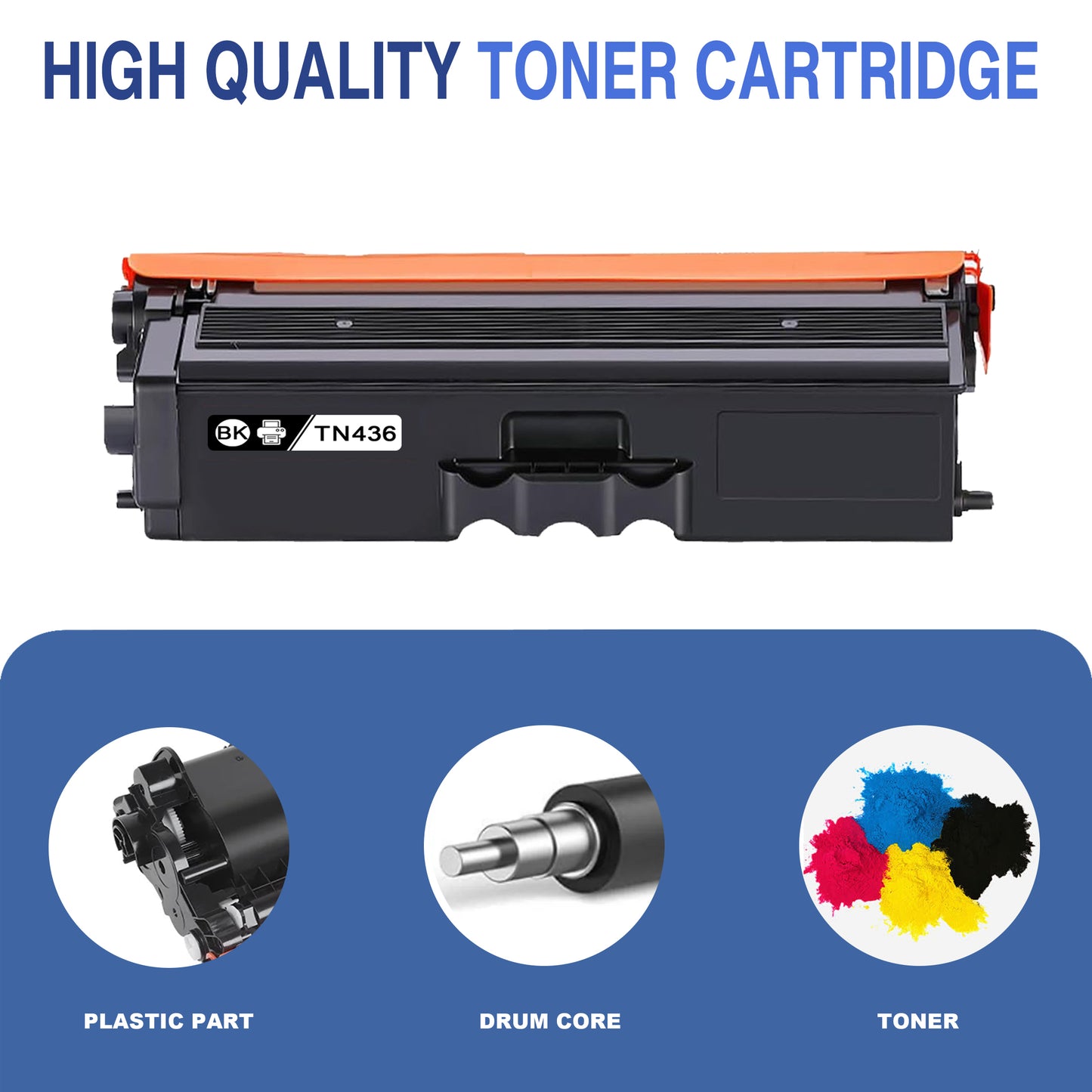TN436 ZXTZX Toner Cartridges Compatibles for Brother TN436 Toner HL-L8360CDW MFC-L8900CDW Series Printers 3 Pack (Cyan Magenta Yellow)