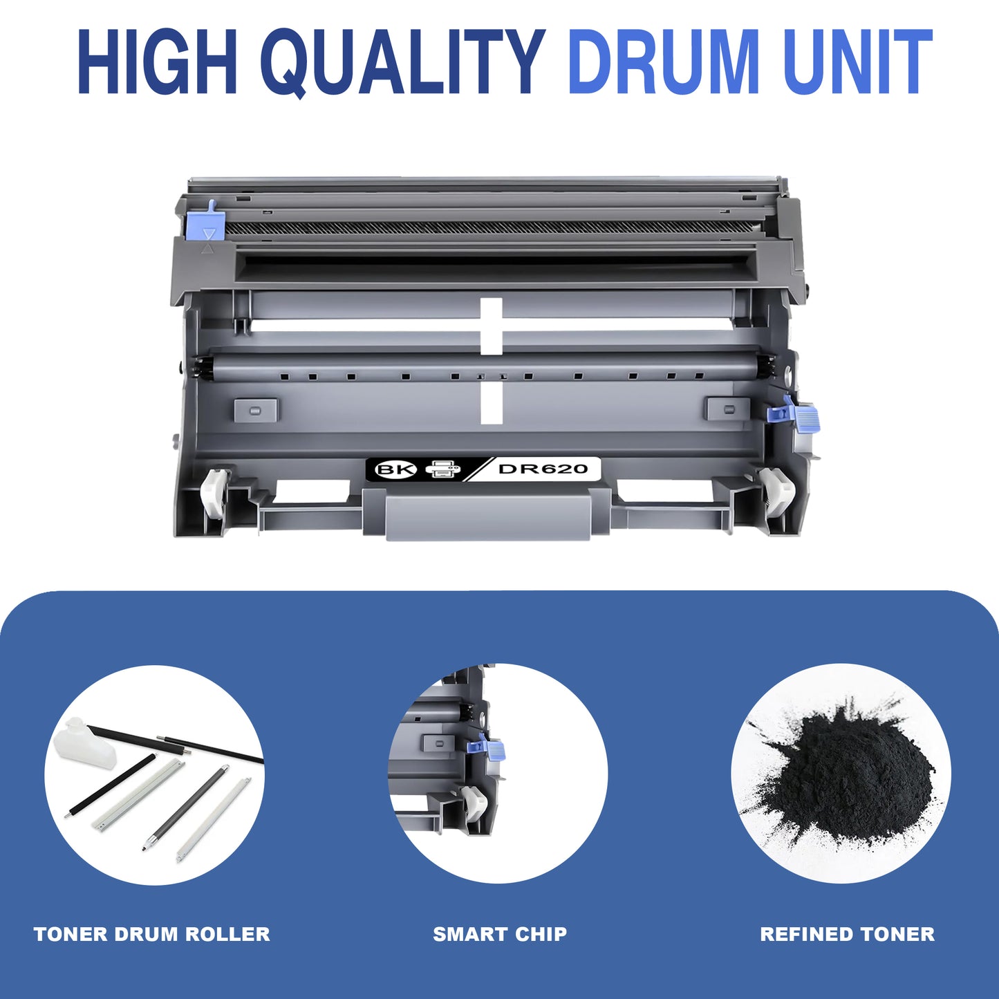DR620  Drum Unit Black ZXTZX  Compatible for Brother  for HL-5380DN MFC-8870DW MFC-8690DW Series Printers 1 Pack Black