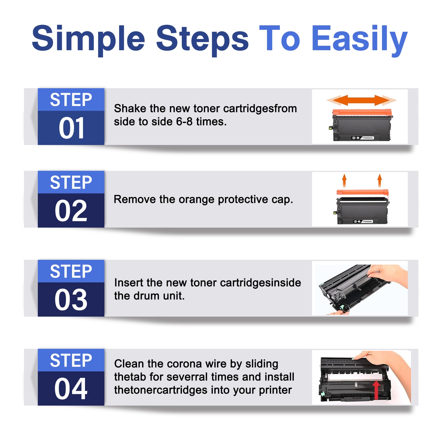 TN920XL Toner Cartridge ZXTZX Compatibles for Brother TN920 TN-920XL Compatibles for HL-L6210DW MFC-L6815DW Series Printers 1 Pack Black