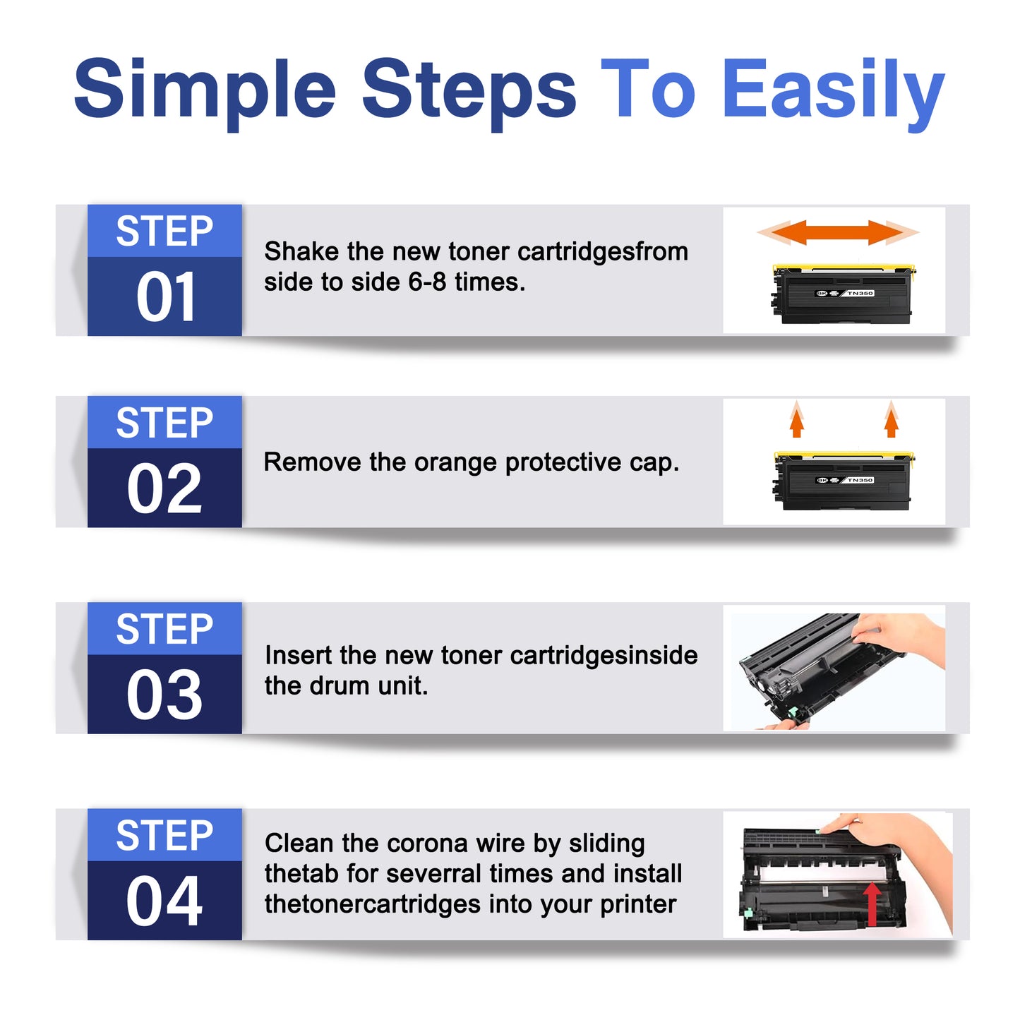 TN-350 TN350 Toner Cartridge ZXTZX Compatibles for Brother TN350 Compatibles for HL-2070N MFC-7225N Series Printers 3 Pack Black