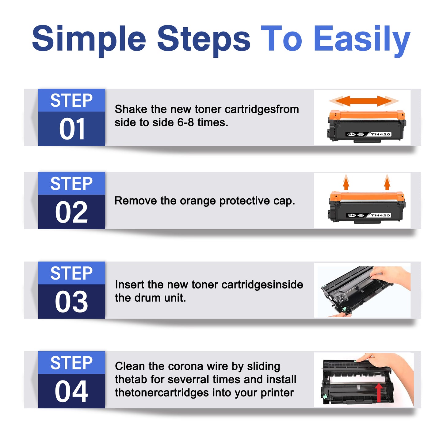 TN420 Toner Cartridges ZXTZX Compatibles for Brother TN420 Toner HL-2270DWMFC-7360N Series Printers 2 Pack Black