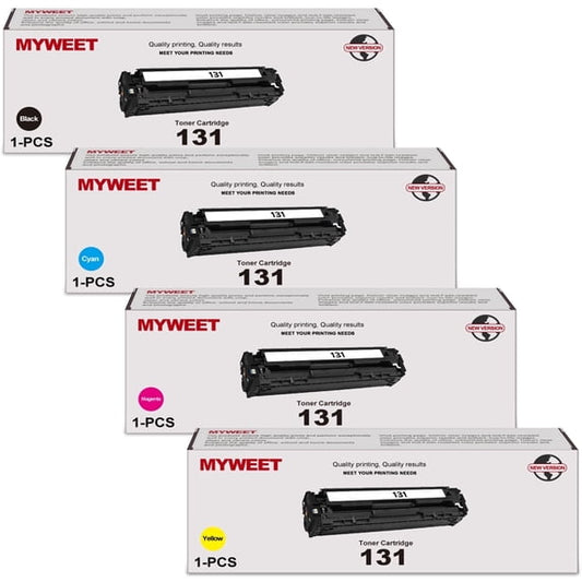 131 CRG131 Toner Cartridges High Yield 4-Pack Compatible for Canon 131 131H 131BK 131C 131M 131Y Toner for imageCLASS MF8280Cw MF624Cw MF628Cw Printer