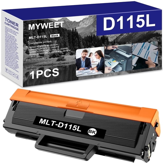 MLT-D115L Toner Cartridge 1-Pack Black Compatible for Samsung 115L MLT D115L for Xpress SL-M2830DW SL-M2880FW SL-M2670 SL-M2620 Printer High Yield