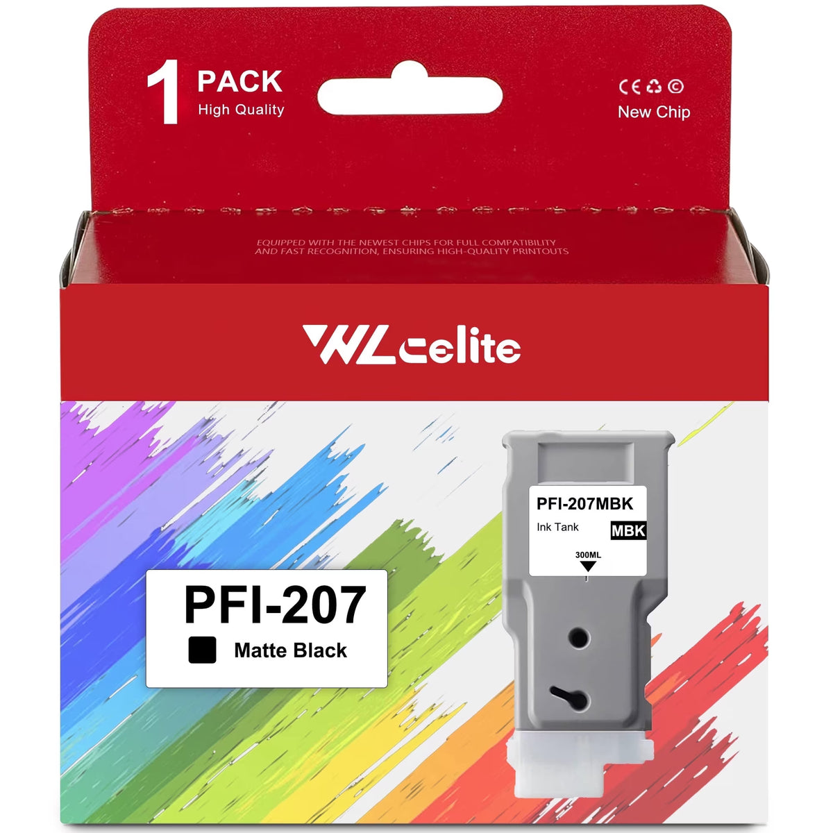 PFI-207 Ink Tank Replacement for Canon PFI-207 MBK 300ML Ink Cartridge for iPF680 iPF685 Printer