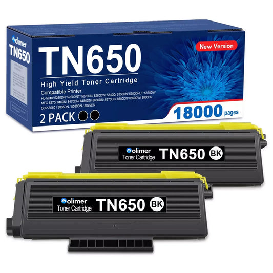 TN-650 Toner Cartridge Replacement for Brother TN-650 Toner Compatible for MFC-8670DN Printer.