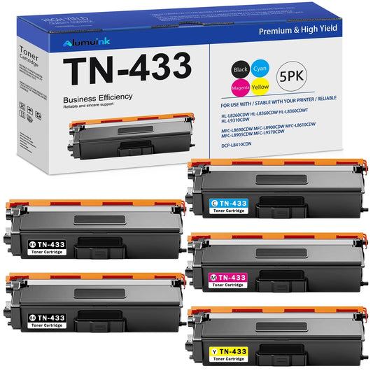 TN433 Toner Cartridge Replacement for Brother TN-433 Toner for DCP-L8410CDW HL-L9310CDWT Printer