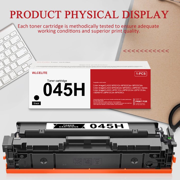 045H Toner Compatible for Canon 045H Black Toner Cartridge For MF632Cdw LBP612CDW