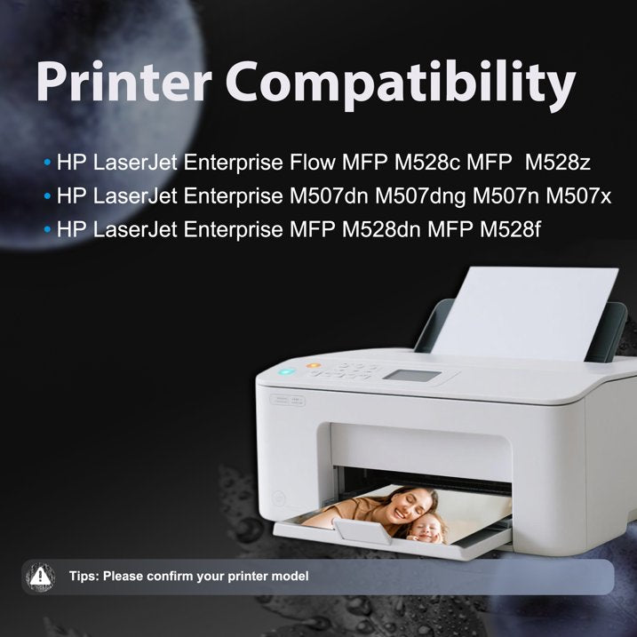 89A Black Toner Cartridge Compatible for 89A Toner(with Chip)for Laserjet Enterprise MFP M528dn M528f Printer(2-Pack)