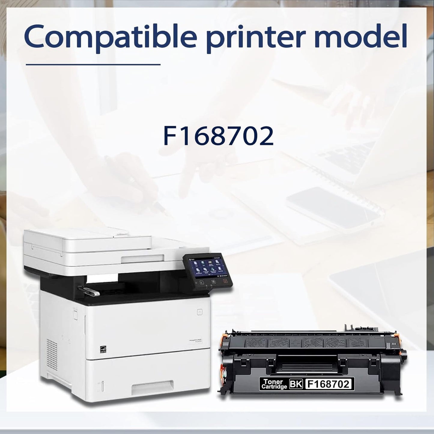 F168702 1 Black Toner Cartridge, Replacement for Canon F168702 Printer, F168702 Toner