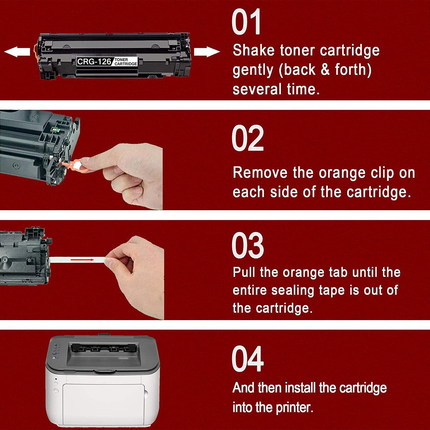 CRG 126 3483B001 Toner Cartridge Replacement for Canon ImageClass LBP6230dn LBP6230 LBP6230dw LBP6200 LBP6200d Printer.