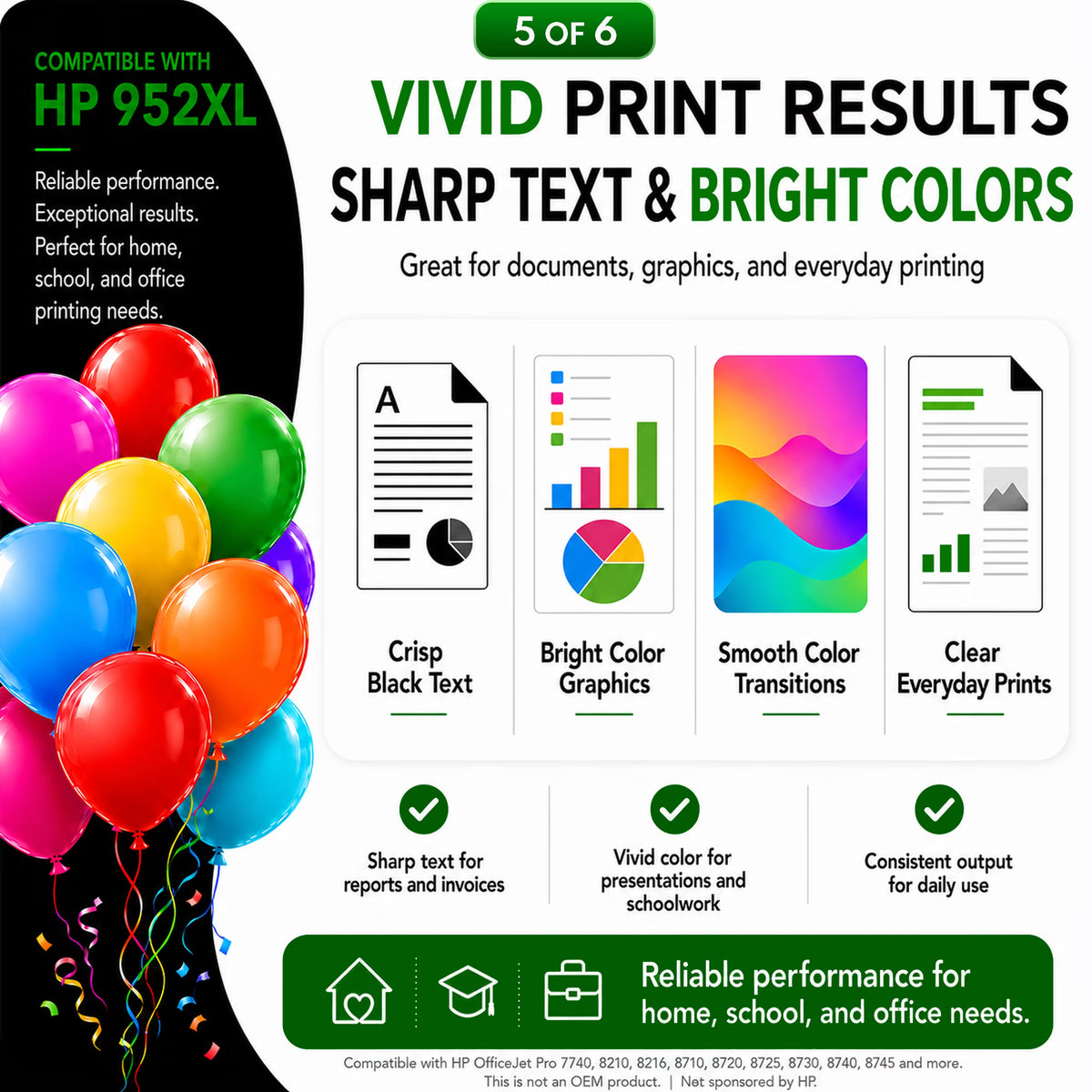 952 xl Ink Cartridges Combo Pa Compatible for HP 952xl Ink cartridges High-Yield Replacement Ink Cartridge 4-Pack,for OfficeJet Pro 8710 8720 7740 7720 Printers