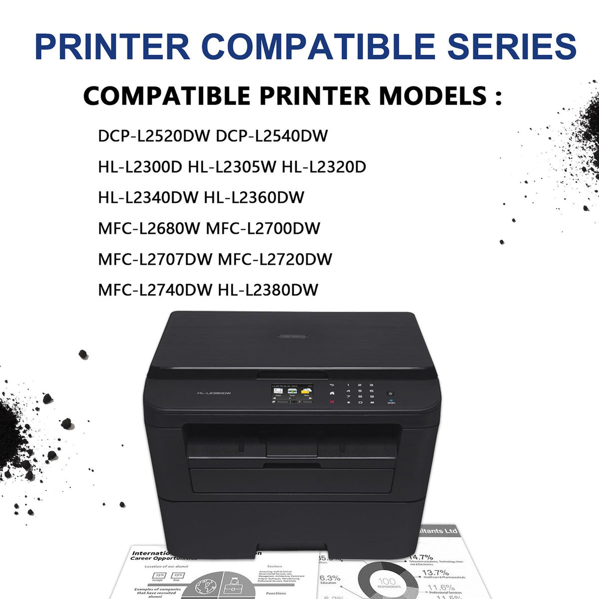 DR630 Drum for Brother DR630 Drum Unit Black HL-L2380DW MFC-L2680W Printer 2 Pack
