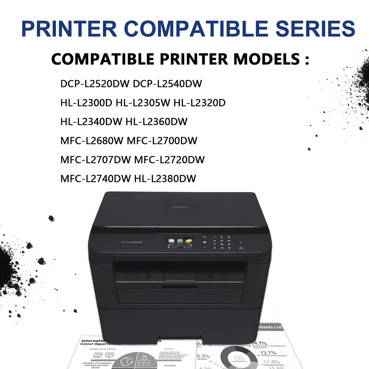 TN630 Toner Compatible for Brother TN630 Toner Cartridges DCP-L2540DW HL-L2300D Printer