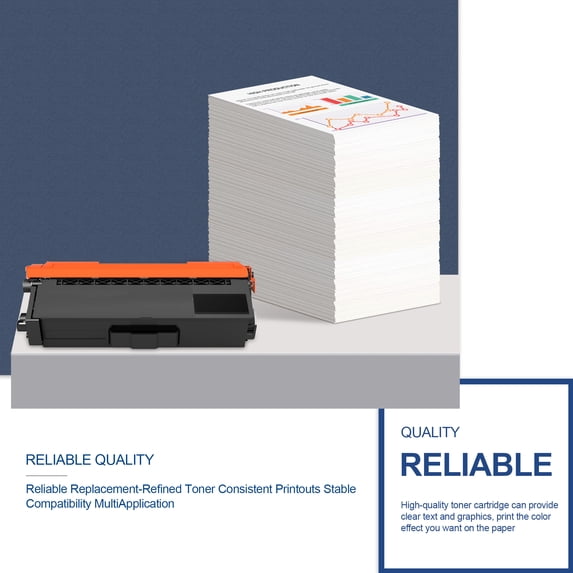 TN433 Toner Cartridge 5 Pack High Yield Compatible for Brother TN433BK TN 433 TN431BK TN431 TN 431 for HL-L9310CDWT MFC-L9570CDW DCP-L8410CDW Printer