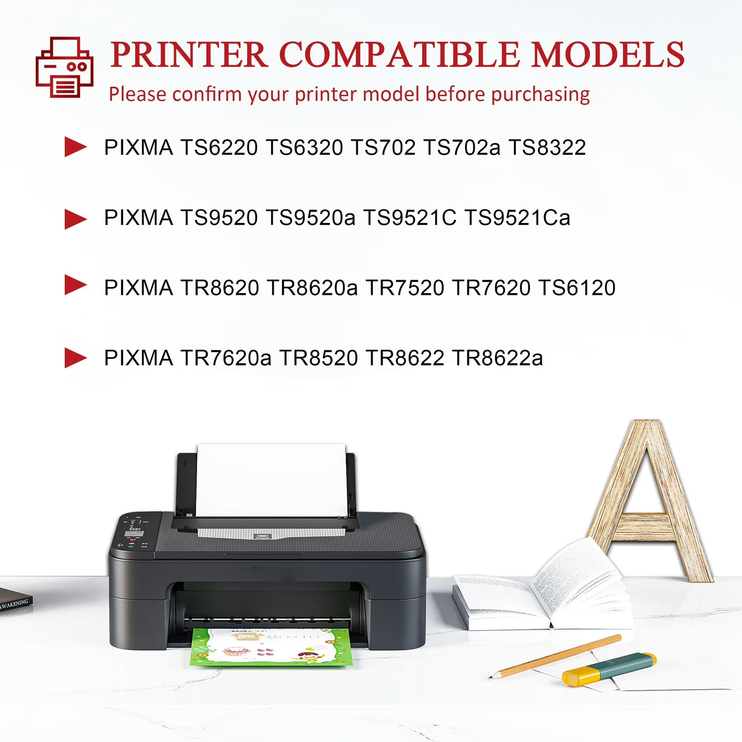 CLI 281XXL Ink Cartridge Compatible for Canon 281XXL Ink Cartridges for PIXMA TS6220 TS6320 Printer (4 PK)
