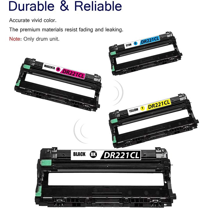 4PK DR221CL Drum Unit Replacement for Brother HL-3140CW 3150CDN Printer