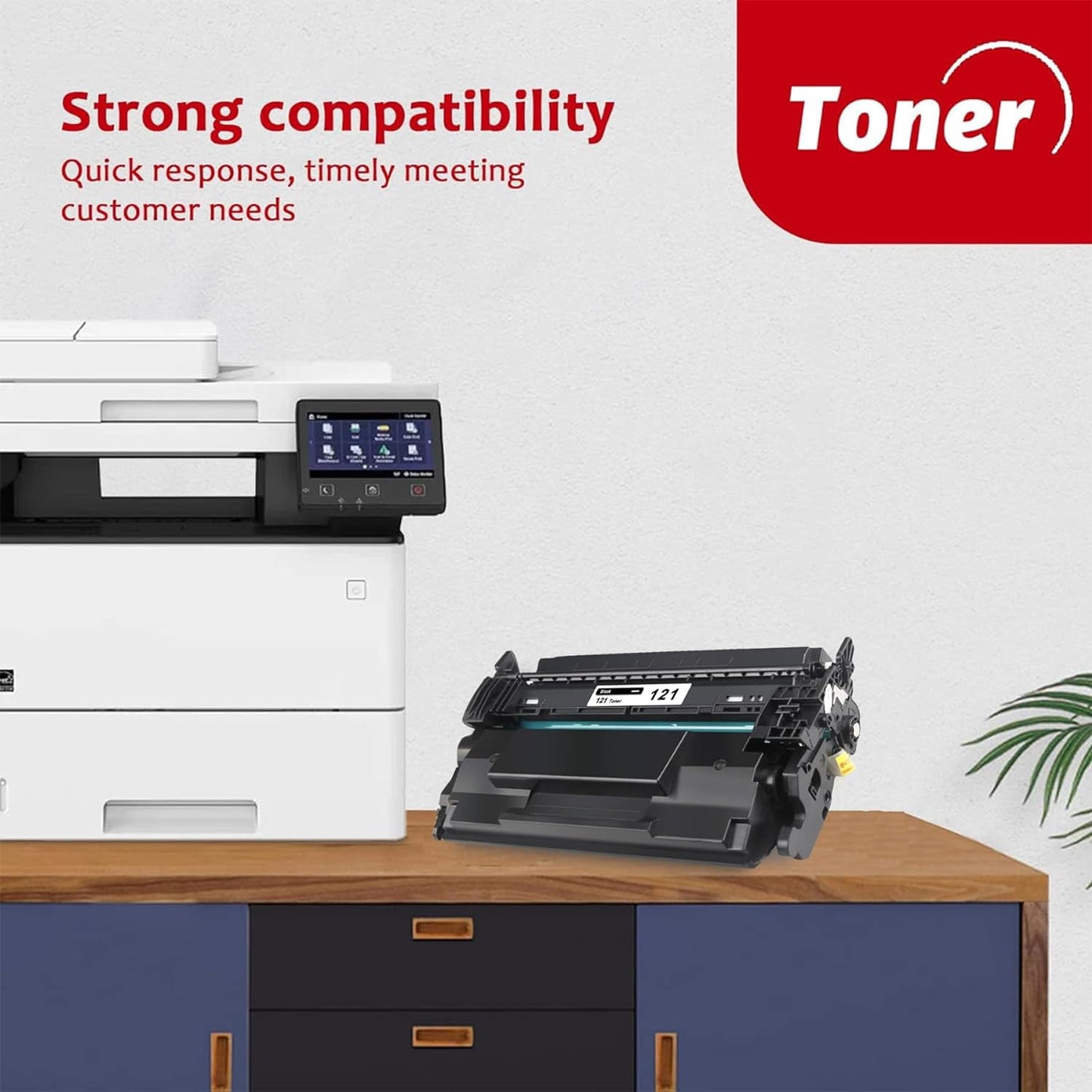 121 Toner Cartridge 1 Black 121 Toner Replacement for Canon 121 ImageCLASS D1620 D1650 Printer