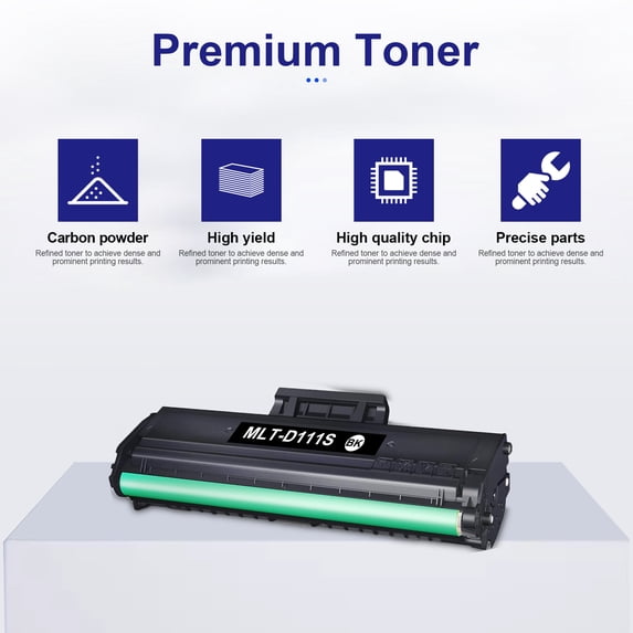 MLT-D111S Toner Cartridge High Yield Compatible for Samsung 111S MLTD111S MLT D111S for Xpress M2020W M2070FW M2070W M2020 M2024W Printer (1 Black)