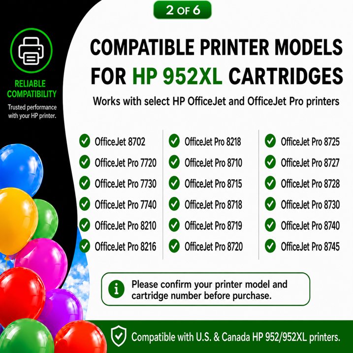 952 xl Ink Cartridges Combo Pa Compatible for HP 952xl Ink cartridges High-Yield Replacement Ink Cartridge 4-Pack,for OfficeJet Pro 8710 8720 7740 7720 Printers