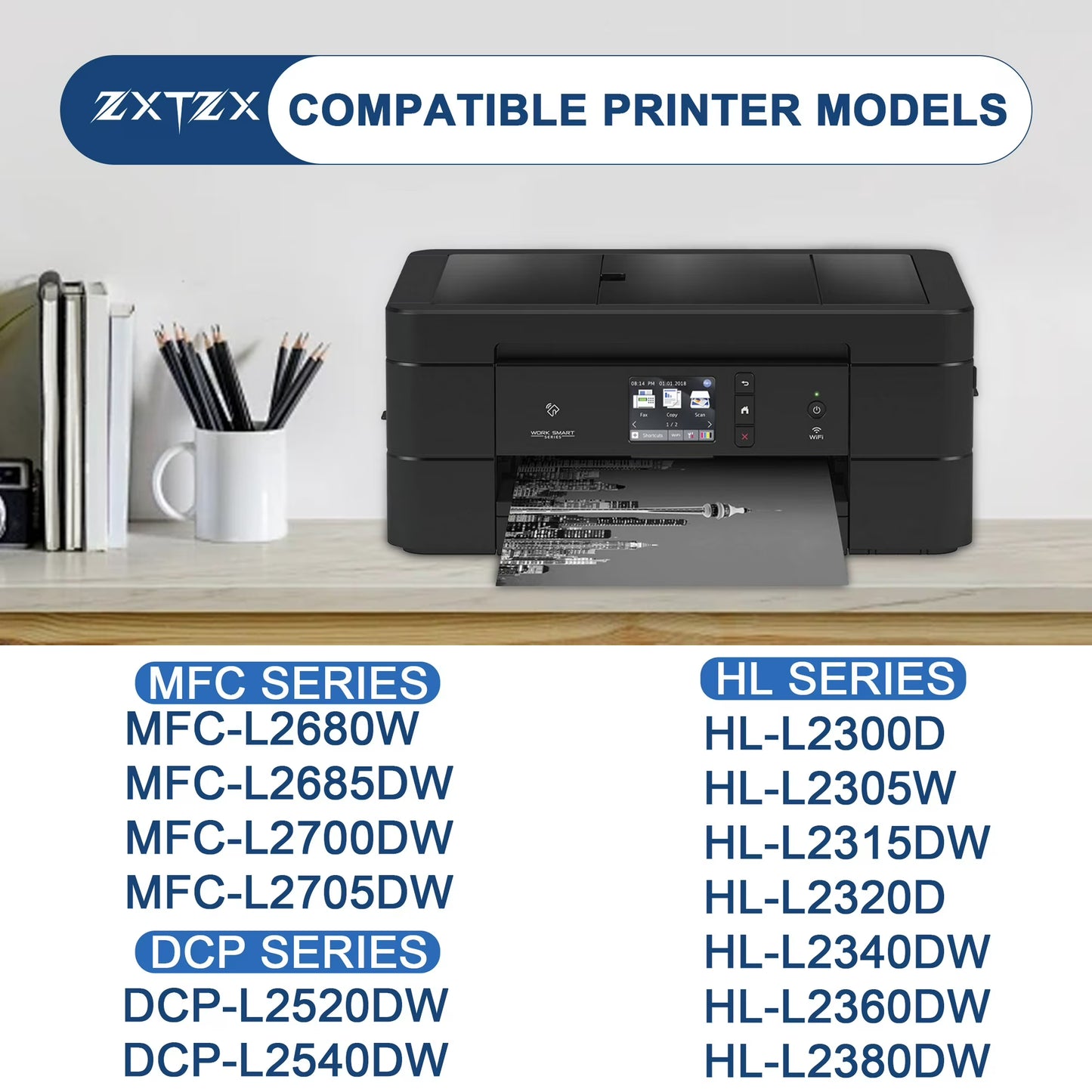 TN660 Toner Black Compatible for Brother TN630 Toner Cartridges HL-L2320D MFC-L2705DW Printer