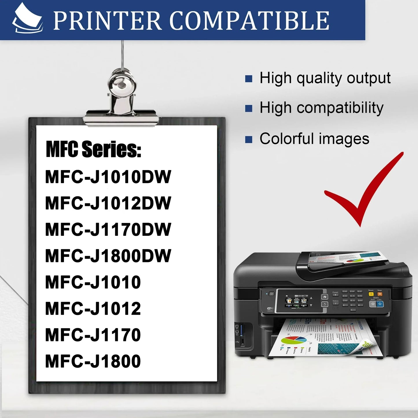 LC401 Ink Cartridges Replacement for Brother LC401 LC401XL for MFC-J1010DW MFC-J1012DW MFC-J1170DW Printer (5 Pack)